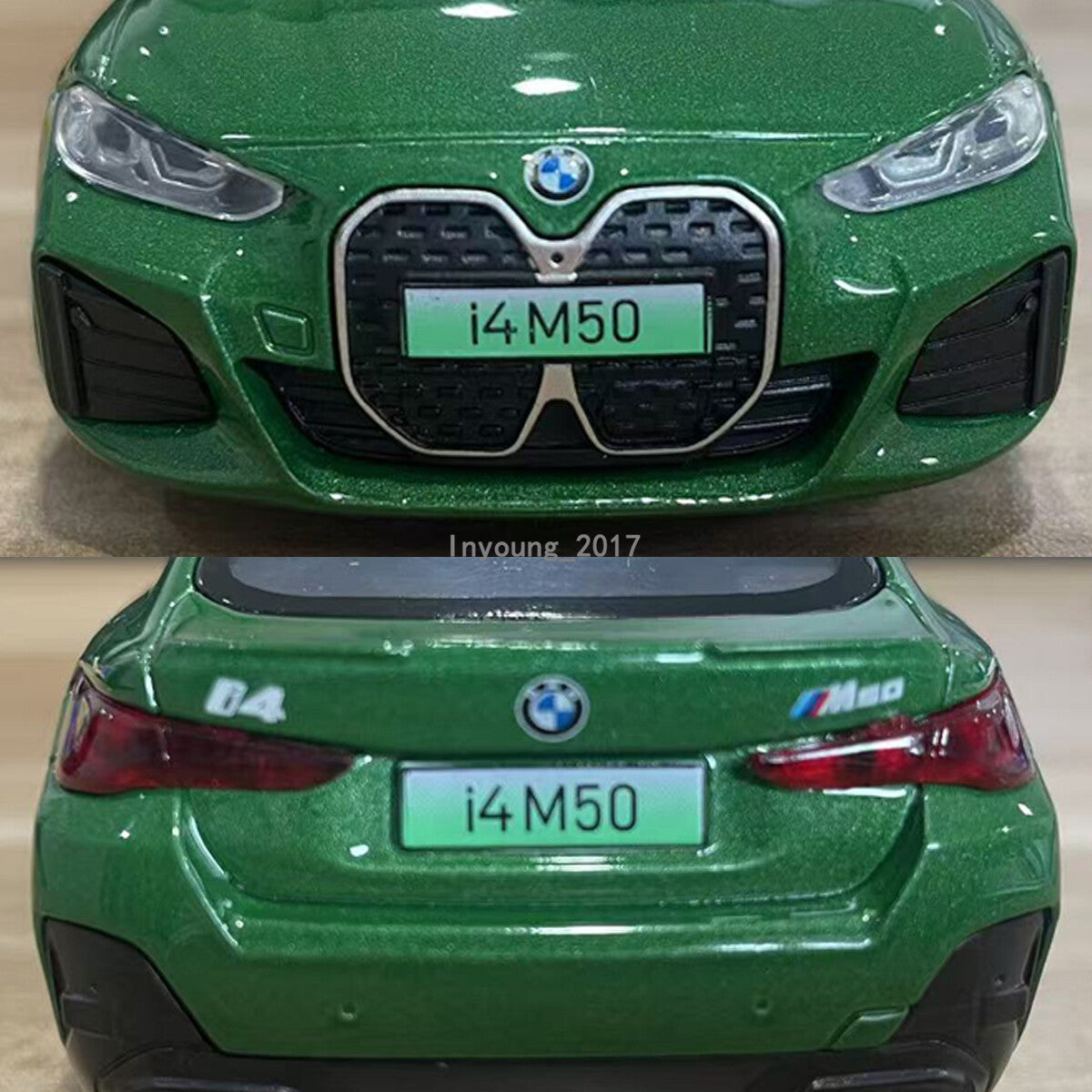 1/34 BMW i4 M50 EV Model Car Diecast Toy Vehicle Toys for Boys Kids Gifts Green
