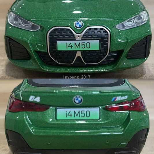 1/34 BMW i4 M50 EV Model Car Diecast Toy Vehicle Toys for Boys Kids Gifts Green