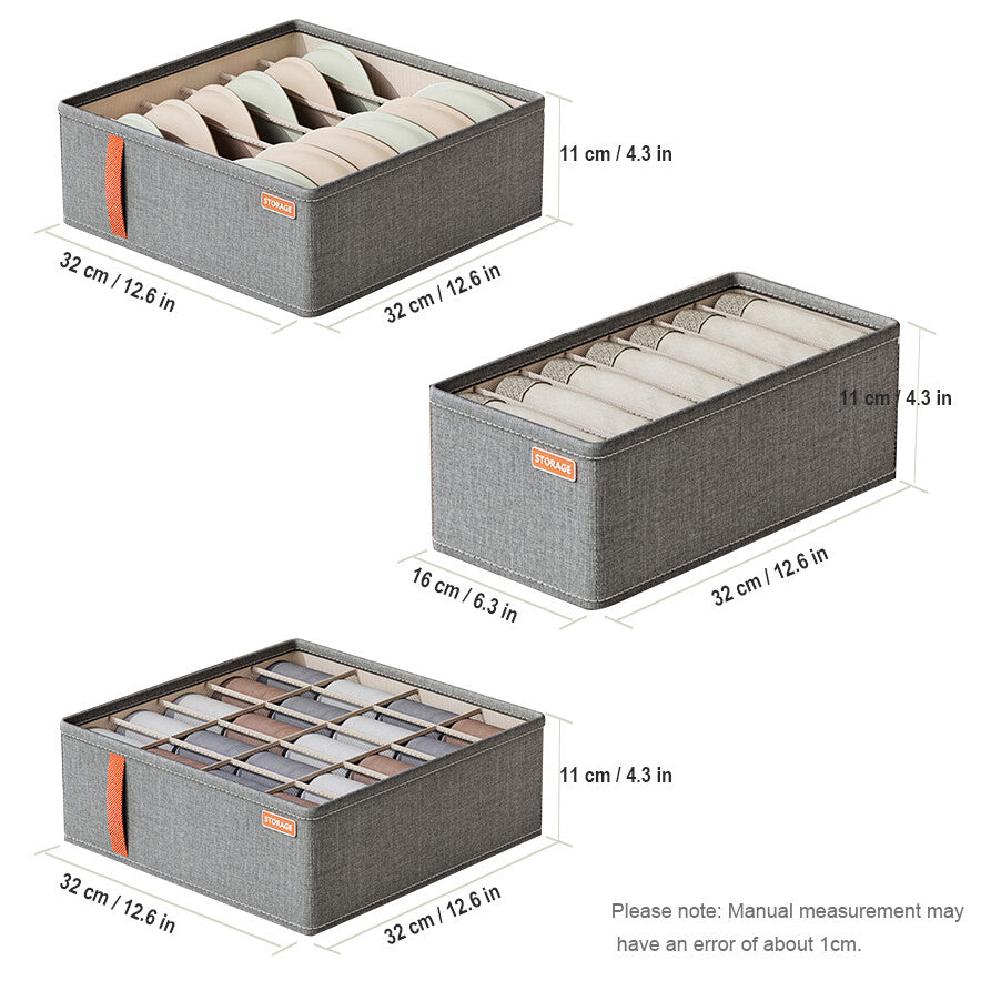 Drawer Organiser Wardrobe Neat Tidy Storage Box for Bra Underwear Socks Storage