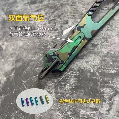 New Titanium Mini Knife Small Pocket Key Chain Pendants Folding Knife Gift