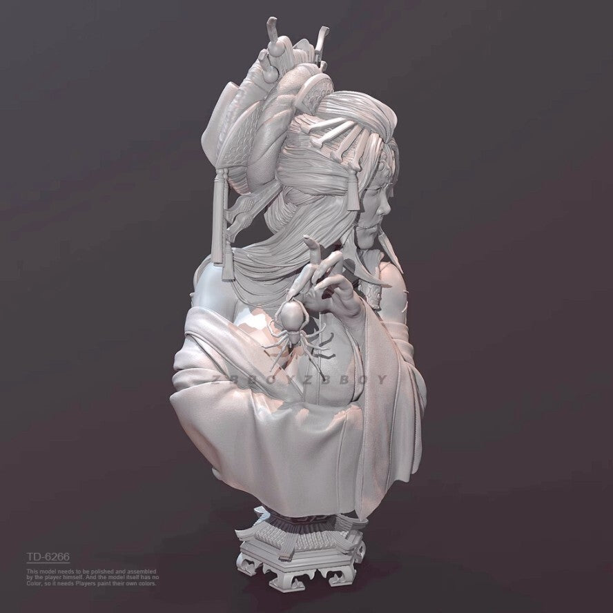 70mm resin bust figure model Bust of Spider Demon Concube 3D print unassembled