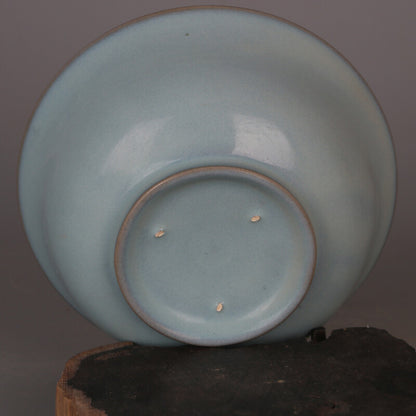 5.5" Collection Chinese Song Porcelain Ru Kiln Green Glaze Bowl Collected