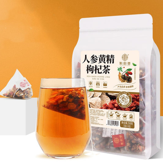 250G Ginseng Wubao Tea Ginseng Red Date 8.81oz (5g x 50 packs) Men's Health -