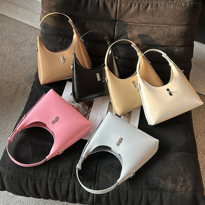 Genuine Leather Bag Small Single Shoulder Purse Versatile Crossbody Underarm Bag