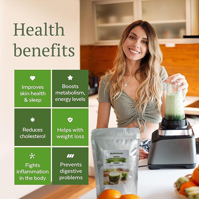 Barley Grass Powder Green Juice Aojiru Barley Leaves Powder with Green Tea