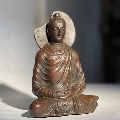 6.4" Guatama Buddha Statue Meditation Buddhism Zen Ornament Shine Home Decor