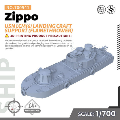 SSMODEL SS700541 1/700 Military Model Kit USN LCM(6) Landing Craft Support