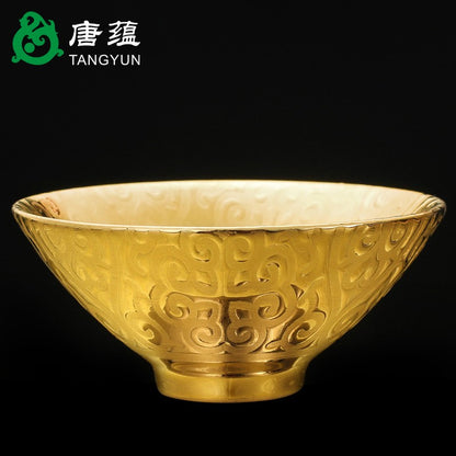 Gilded Fortune Cup Teacup Douli Cup Teacup Gongfu Teacup