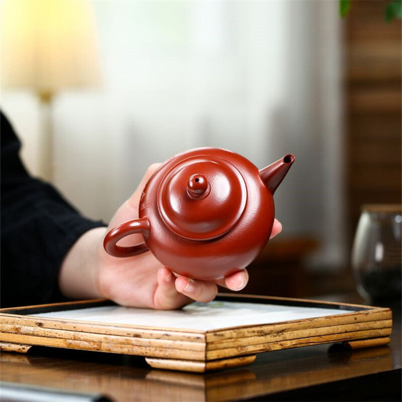 200ml Pot Real Yixing Zisha Red Clay Tea Pot Original Ore Level Pot Handmade