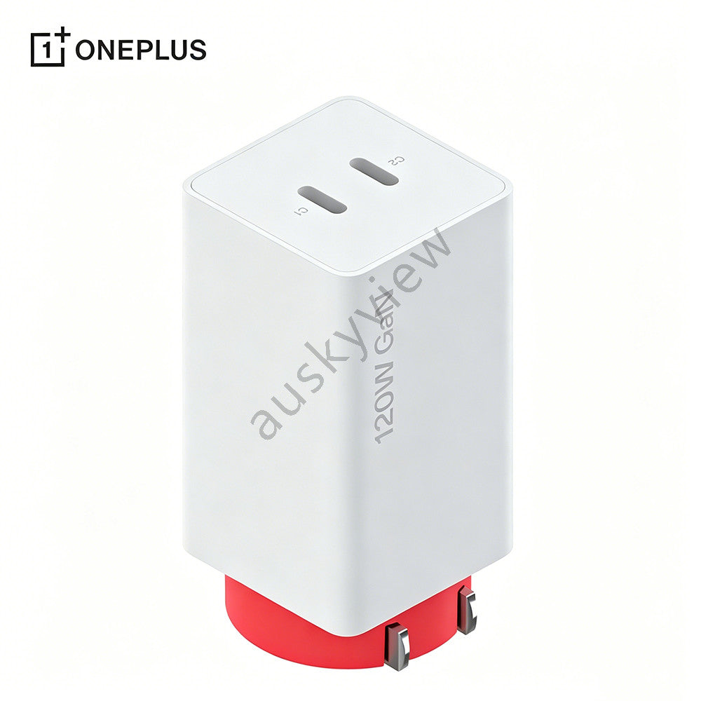 Original OnePlus SUPERVOOC 120W Dual Ports GaN Power Adapter Kit – 100W PD