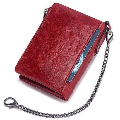 Wallet Genuine Leather Coin Purse Small Zipper Money Bag Mini Card Holder 1 PC