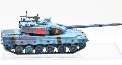 1/72 China Type 96 Main Battle Tank Competition Blue and Black Painting Model