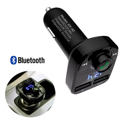 Cargador de coche carro con transmisor FM y Bluetooth para Telefonos Smart Phone