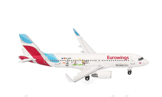 1:500 Herpa Eurowings Airbus A320 Passenger Airplane Diecast Model