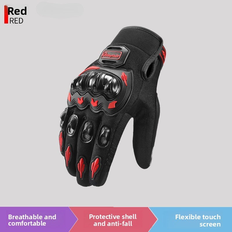 Motorcycle riding gloves, anti fall road motorcycle touch screen 3D gloves