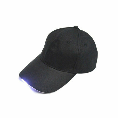LED Flashlight Hat Sport Baseball Cap Night Walking Cycling Hiking Hunting 14*18