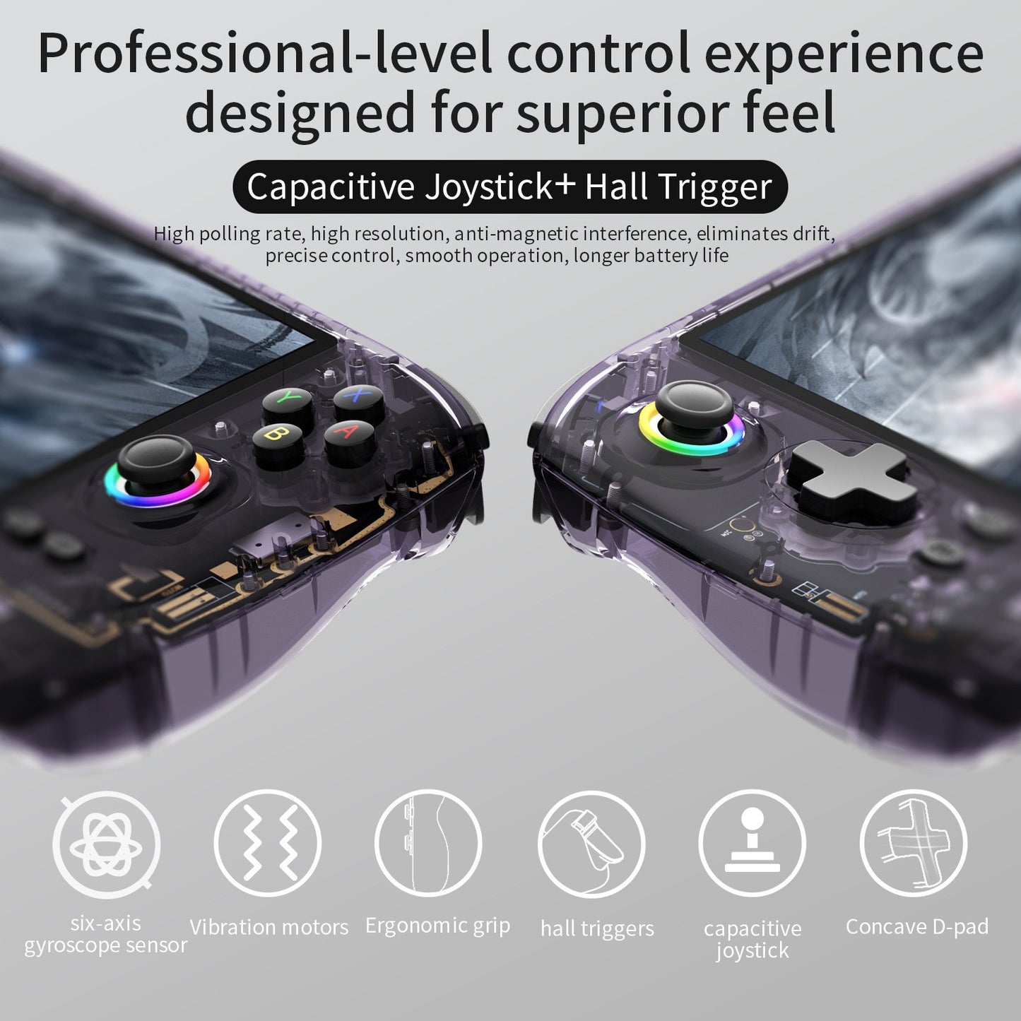 ANBERNIC RG557 5.48" AMOLED HD Screen Android 14 Handheld Game Console
