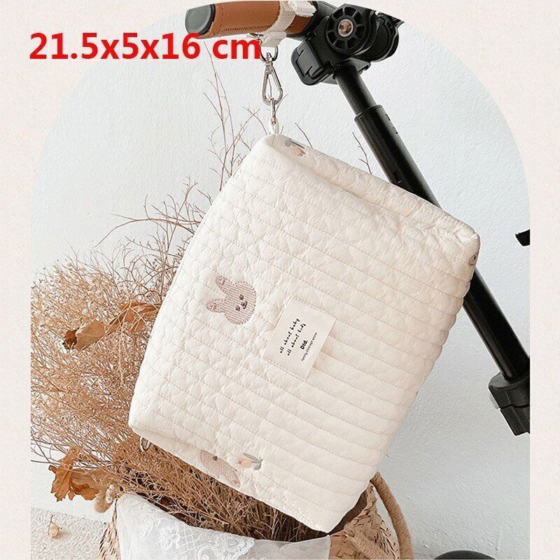 Embroidery Quilted Baby Bag Single Shoulder Bag Travel Outing Bag