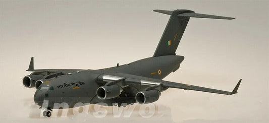 1:200 27CM Hogan INDIAN AIR FORCE BOEING C-17A Aircraft ABS Plastic Plane Model