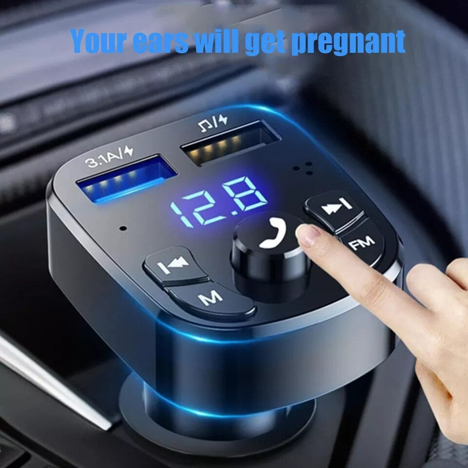 US Bluetooth 5.0 Car Wireless FM Transmitter 2USB PD Charger AUX Hands-Free lot