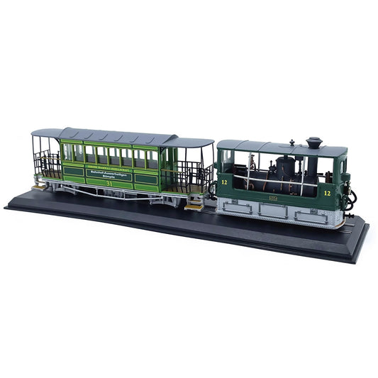 1:87 1894 Swiss G3-3 Rail Tram Vintage Steam Locomotive Plastic Car Model