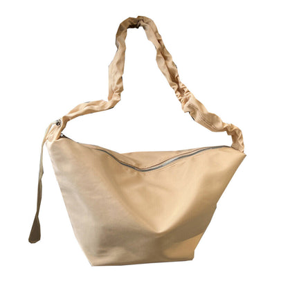 Large Capacity Messenger Bag Pleated Shoulder Strap Handbags Ruched Simple 1PCS