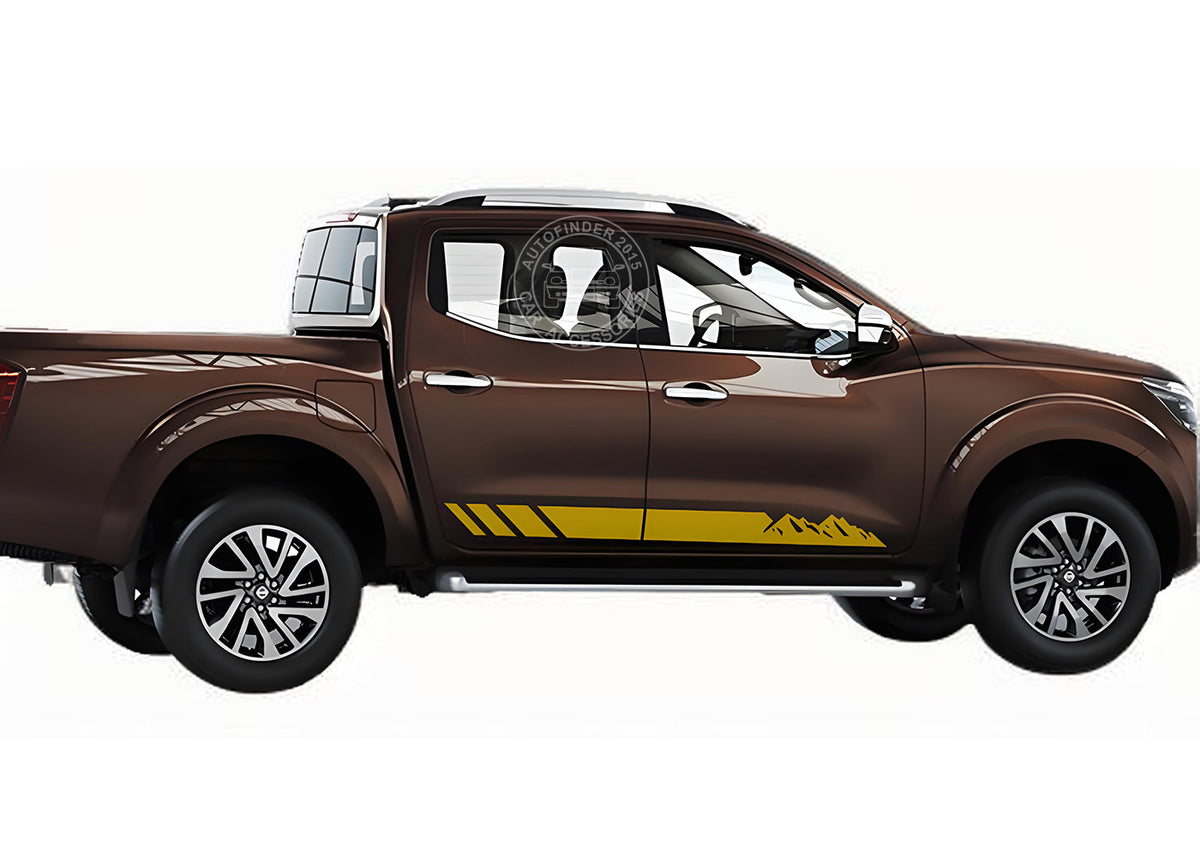 Mountain Stripes Graphics Sticker For Nissan Navara Np300 Off Road Side Decals
