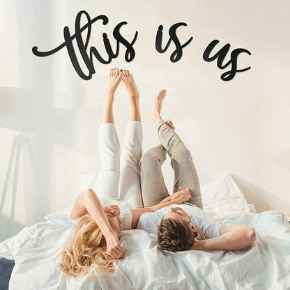 This Is Us Signs Artwork Wall Stickers Shape Decoration Home Metal Decorations