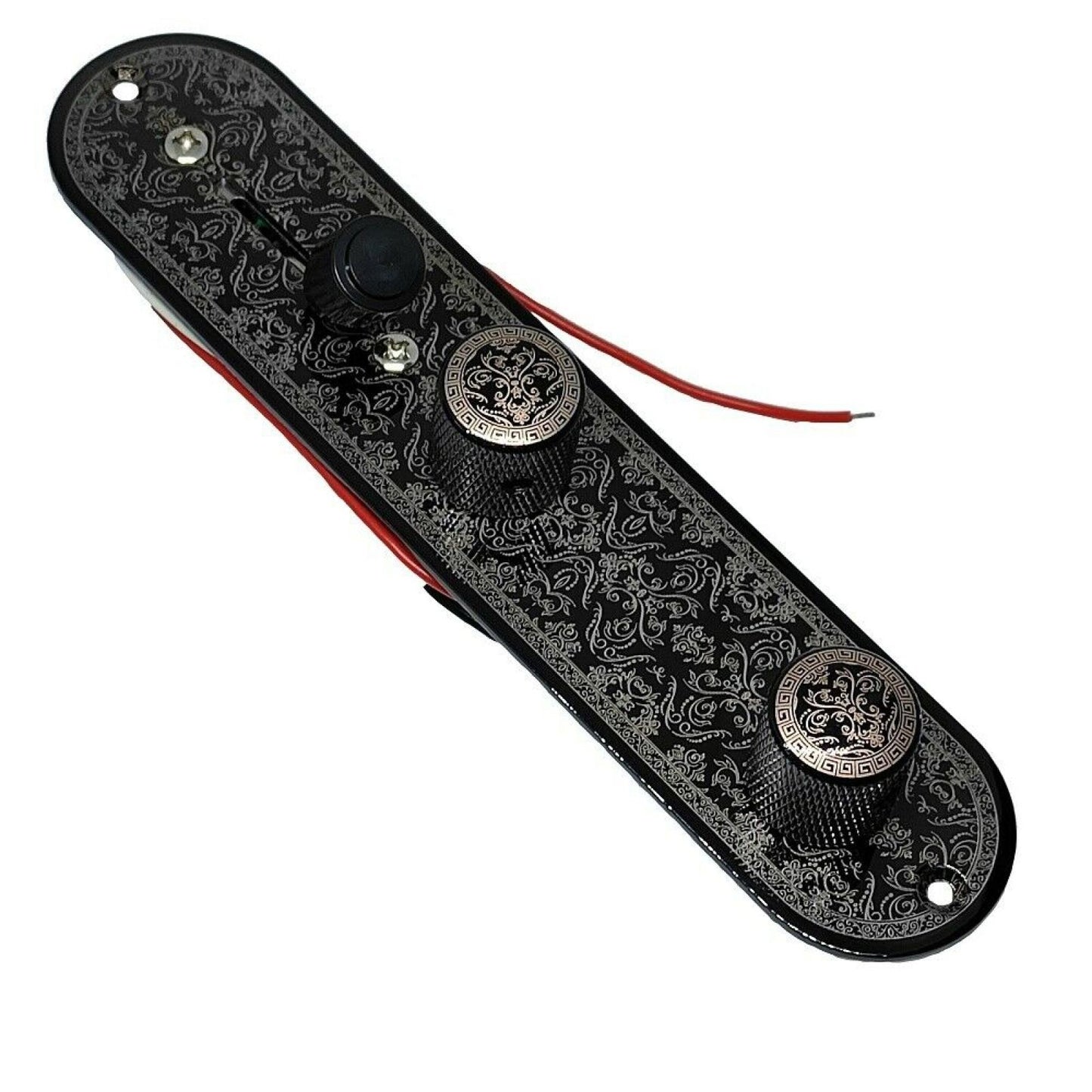 Zinc Tele Prewired Wired Control Plate 3-Way Switches Knob For Telecaster Guitar