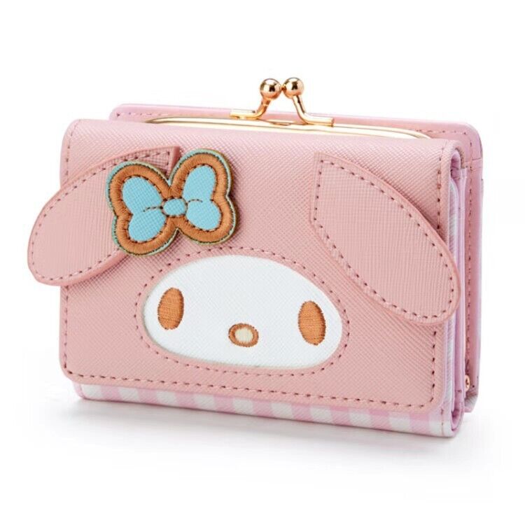 New PU Women's Wallet Cinnamoroll Style Zipper Buckle Card Bag Leather Clip