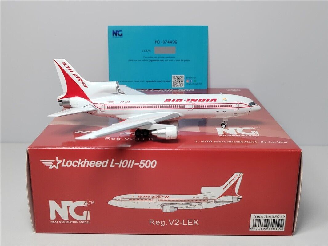 1:400 NG Model AIR INDIA Lockheed L-1011-500 Passenger Aircraft Diecast Model