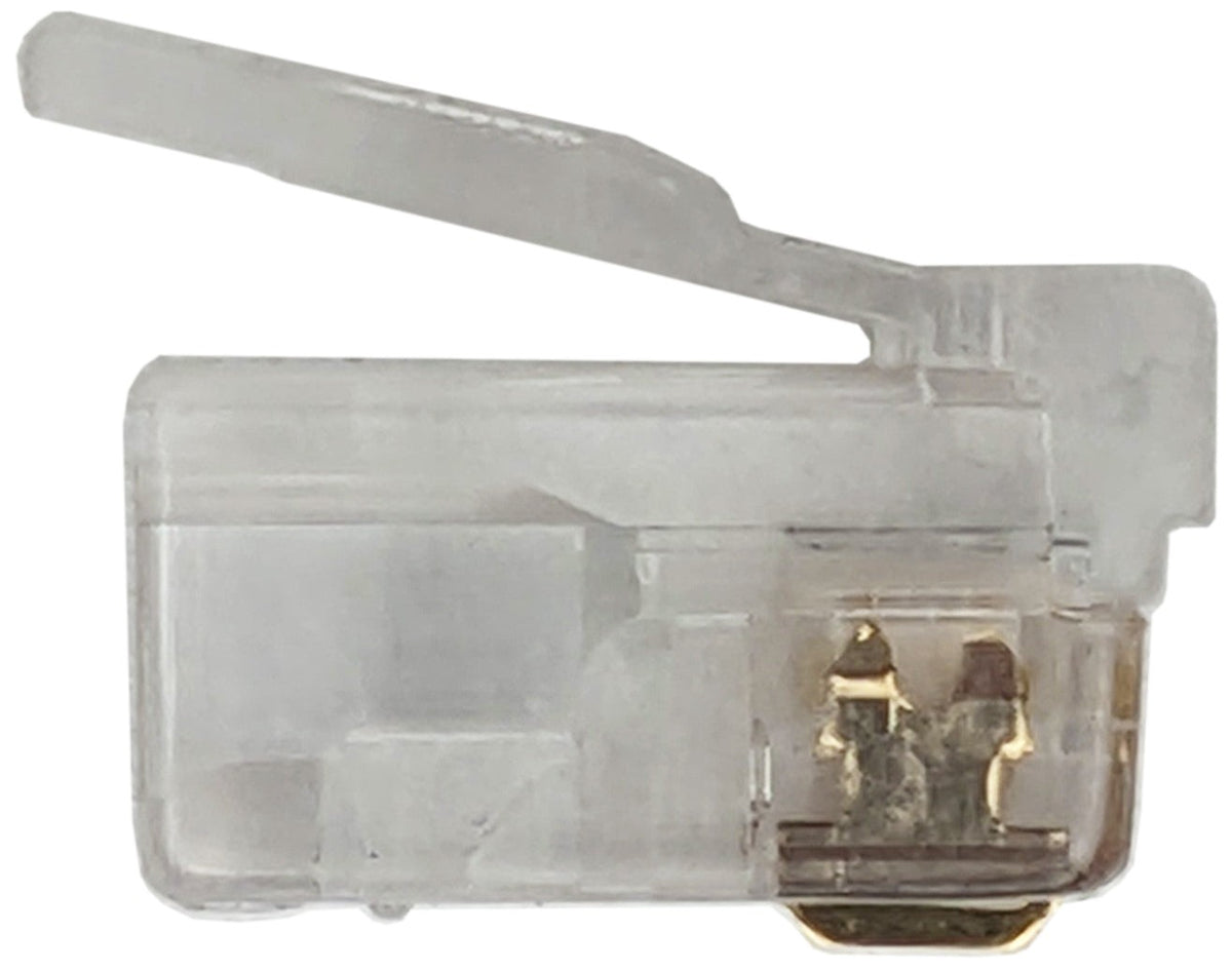 10 Pack RJ11-6 Modular Plugs, 6P6C, Twisted Solid Wire