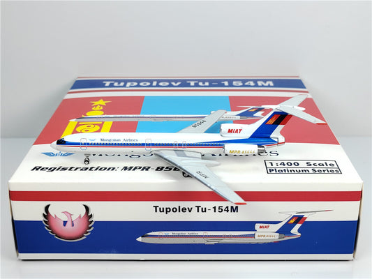 1:400 Phoenix Mongolian Airlines Tupolev TU-154M Airplane Diecast Aircraft Model