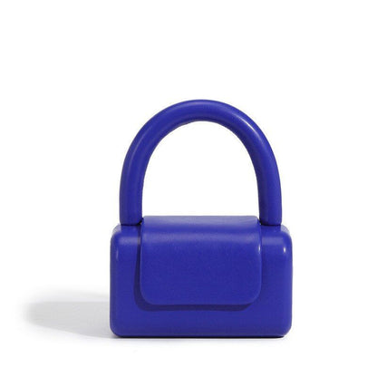 Cylindrical Handbag Luxury Polyester Style Small Shoulder Bags 16*10*10CM Square