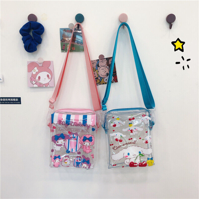Kuromi My Melody Cinnamoroll Transparent Crossbody Bag Shoulder Bag Handbag Gift