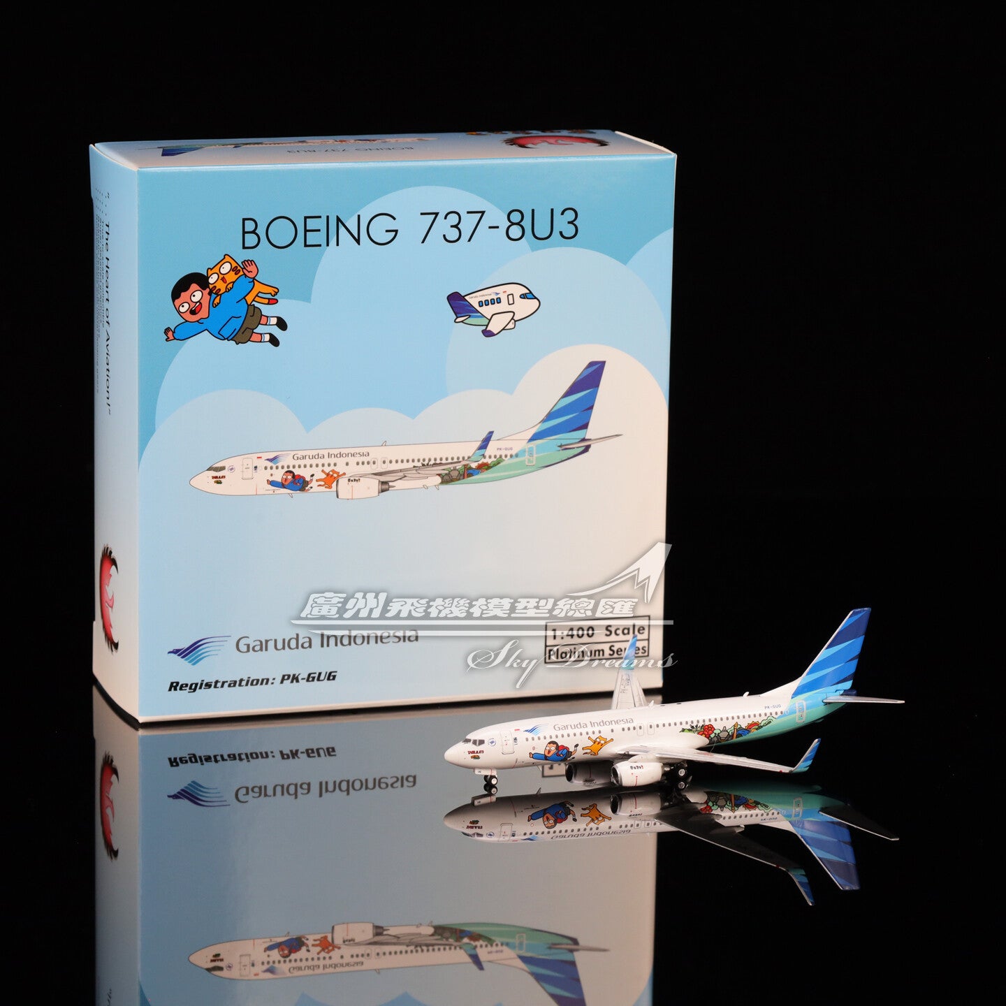 1:400 Phoenix Garuda Indonesia BOEING 737-800 Airplane Diecast Aircraft Model