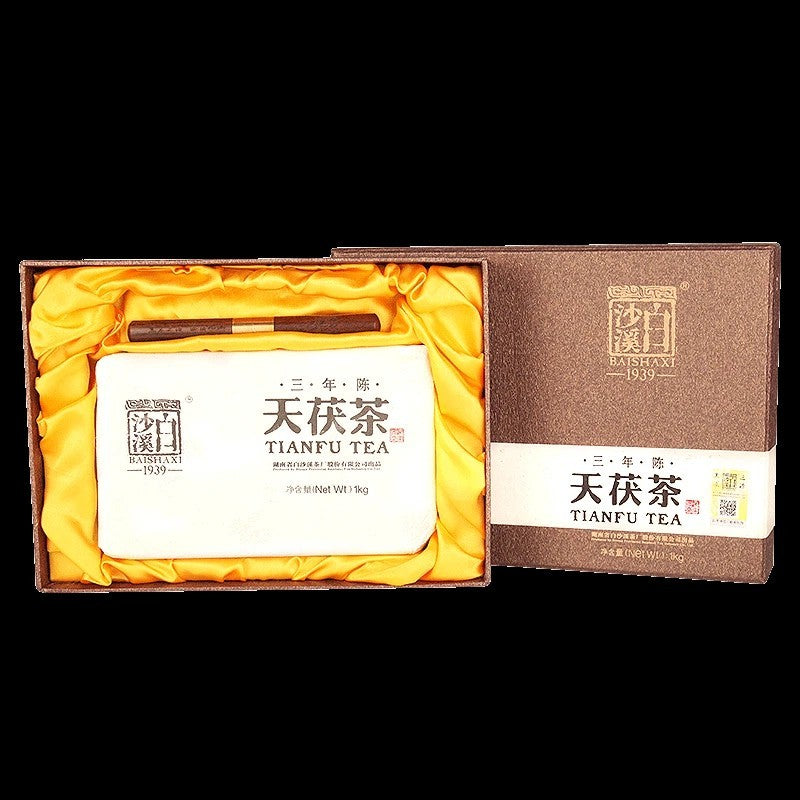 360g Brick Fu Zhuan CHINATEA Brand MM Hunan Anhua Golden Flowers Fucha Dark Tea