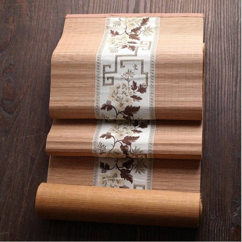 Bamboo Linen Tea Table Mats|Tea Cloth|Tea Runner|Tea Accessories