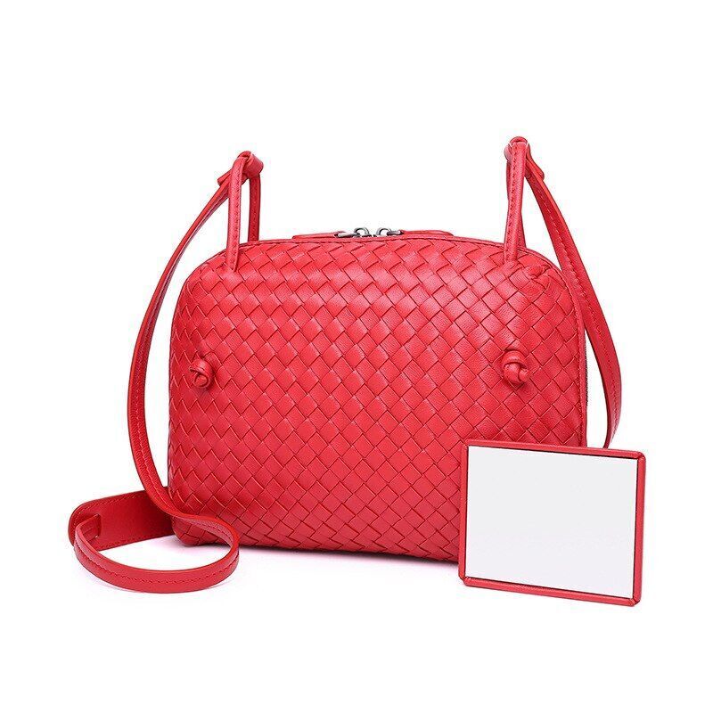 Luxury Shoulder Bag Sheepskin Handmade Woven Crossbody Bags Messenger Purse Bags