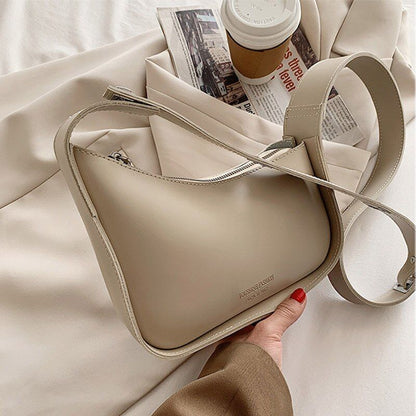 Irregular Square Design Small Shoulder Bag Synthetic Leather Underarm Crossbody