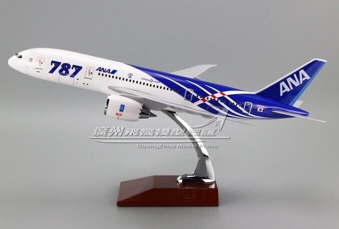 43CM ANA DREAM LINER BOEING 787 JA802A Passenger Airplane Resin Aircrarft Model