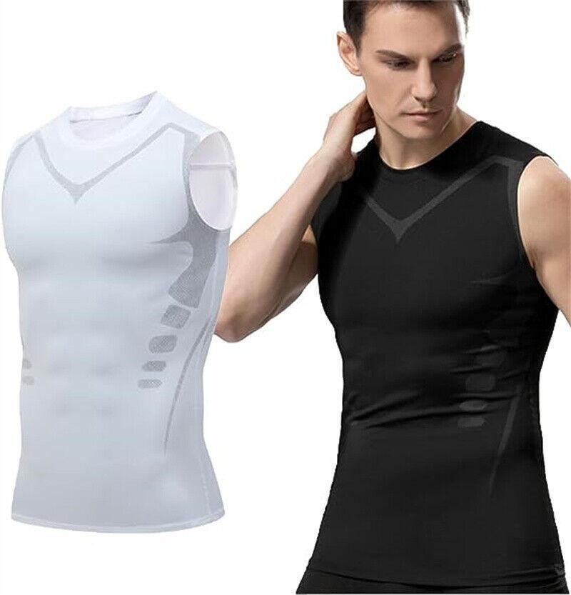 Sculptcore - Men's Body Shaper, Compression Ionic Shaping Shirt
