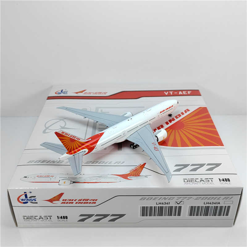 1:400 JC Wings AIR INDIA BOEING B777-200LR Passenger Airplane Diecast Model