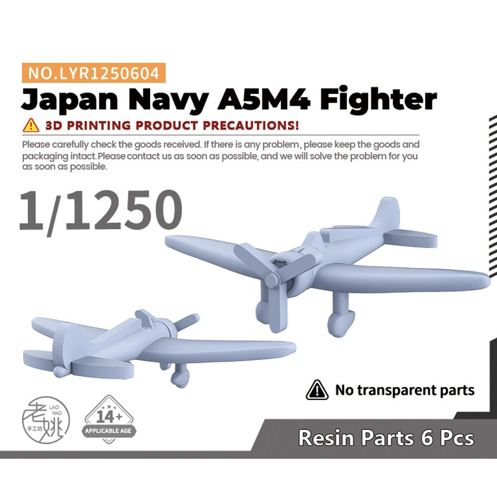 Yao's Studio LYR1250604 1/1250 Military Model Kit Japan Navy A5M4 Fighter
