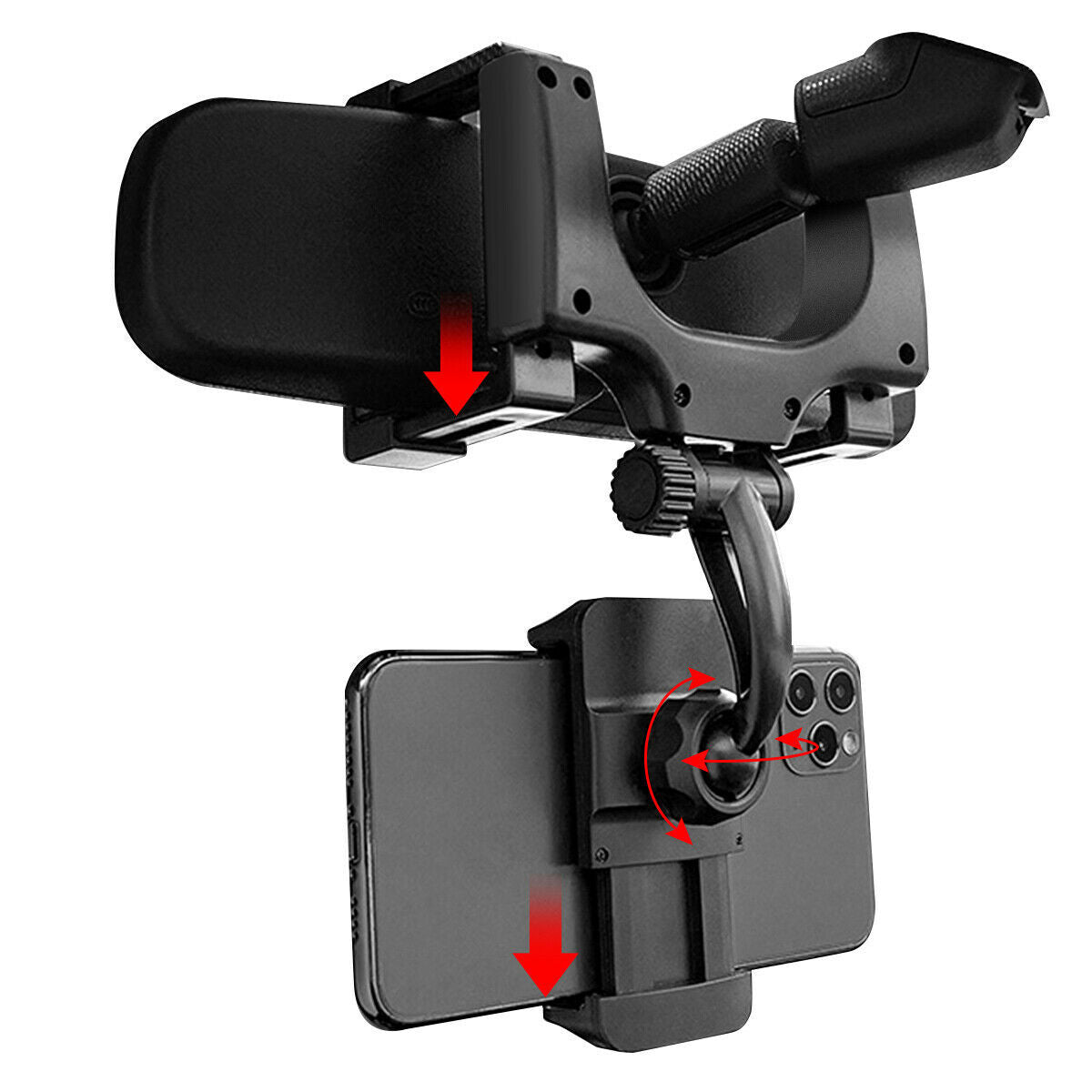 Universal 360 Rotation Car Rear View Mirror Mount Stand GPS Cell Phone Holder US