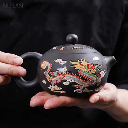 Yixing Purple Clay Teapot High Temperature Discoloration Xishi Tea Pot