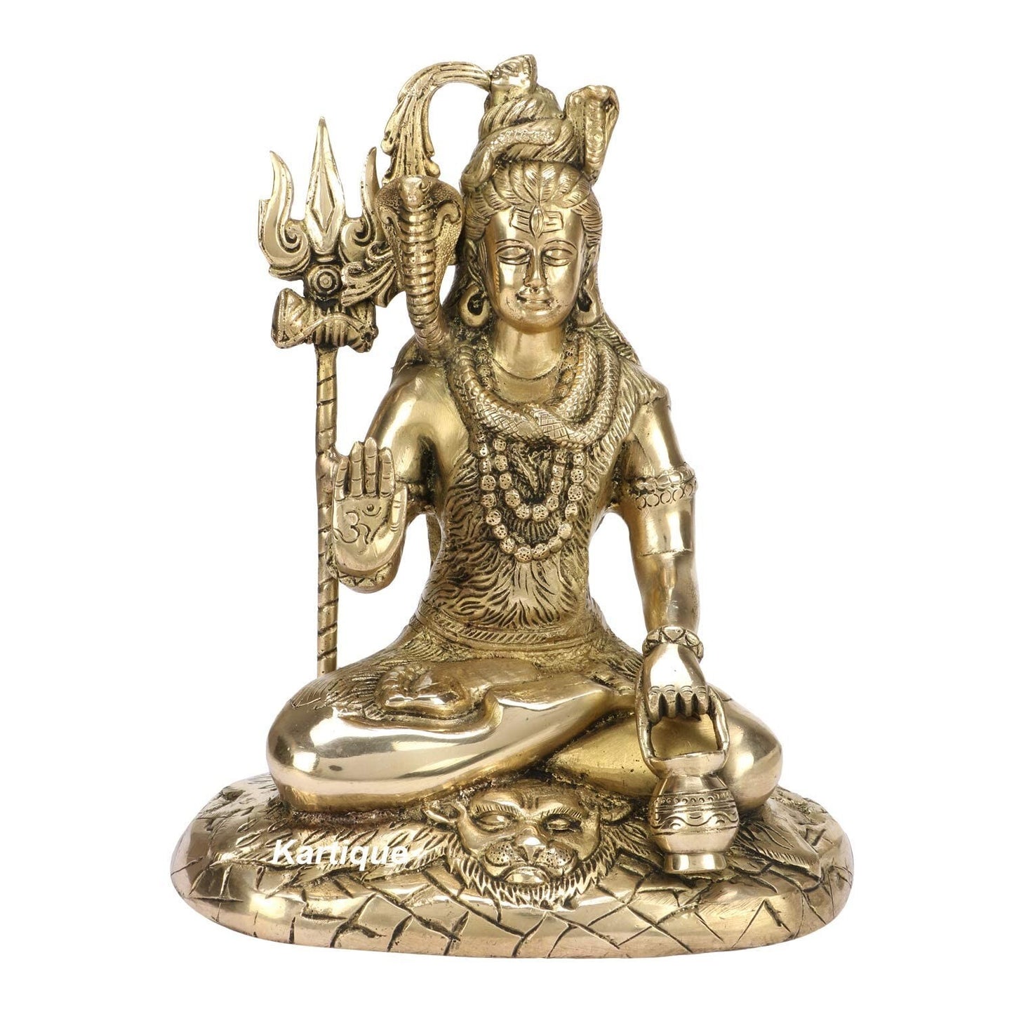 Hindu God Lord Brass Shiva in Blessing Posture Idol Statute Figurine