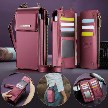 Crossbody Wristlet Wallet Case PU Leather for Samsung Galaxy Z Fold 3/4/5/6/7/8