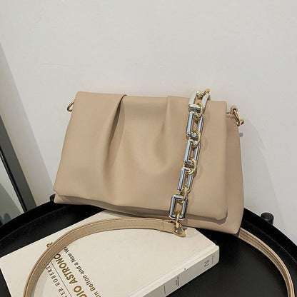 Shoulder Bags Chain Crossbody Retro Flap Synthetic Leather Big Purse 26*6*27 CM