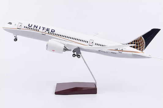 1:130 43CM UNITED BOEING 787 Passenger Plane Landing Gear Resin Aircraft Model